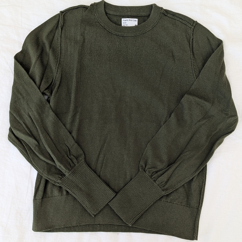Frank And Oak Sweater - Olive Green